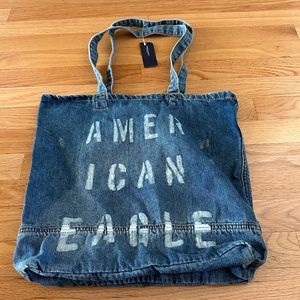 NWT American Eagle Distressed Denim Tote Bag